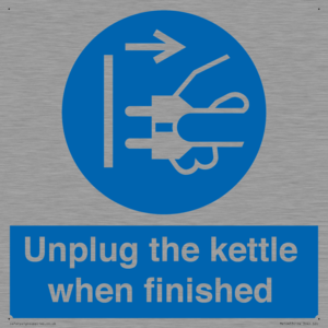 Unplug the kettle when finished
